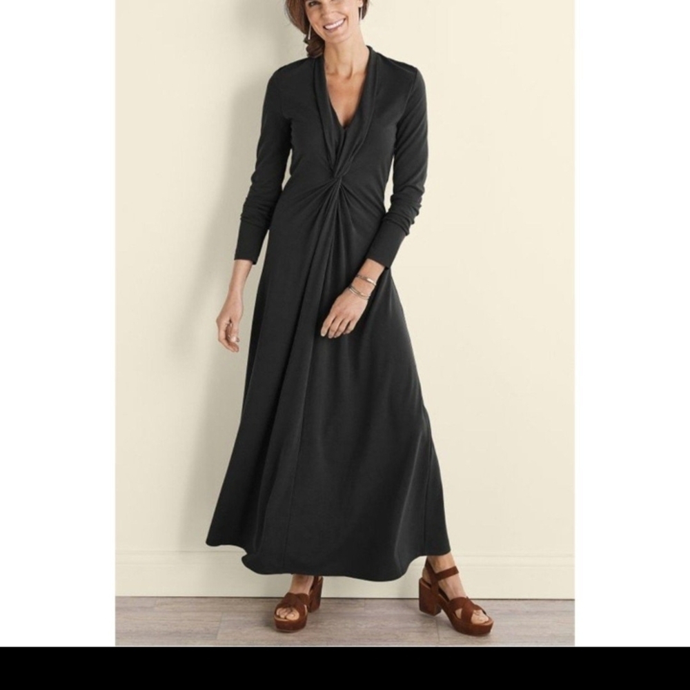 Soft Surroundings Black Long Sleeve Dress